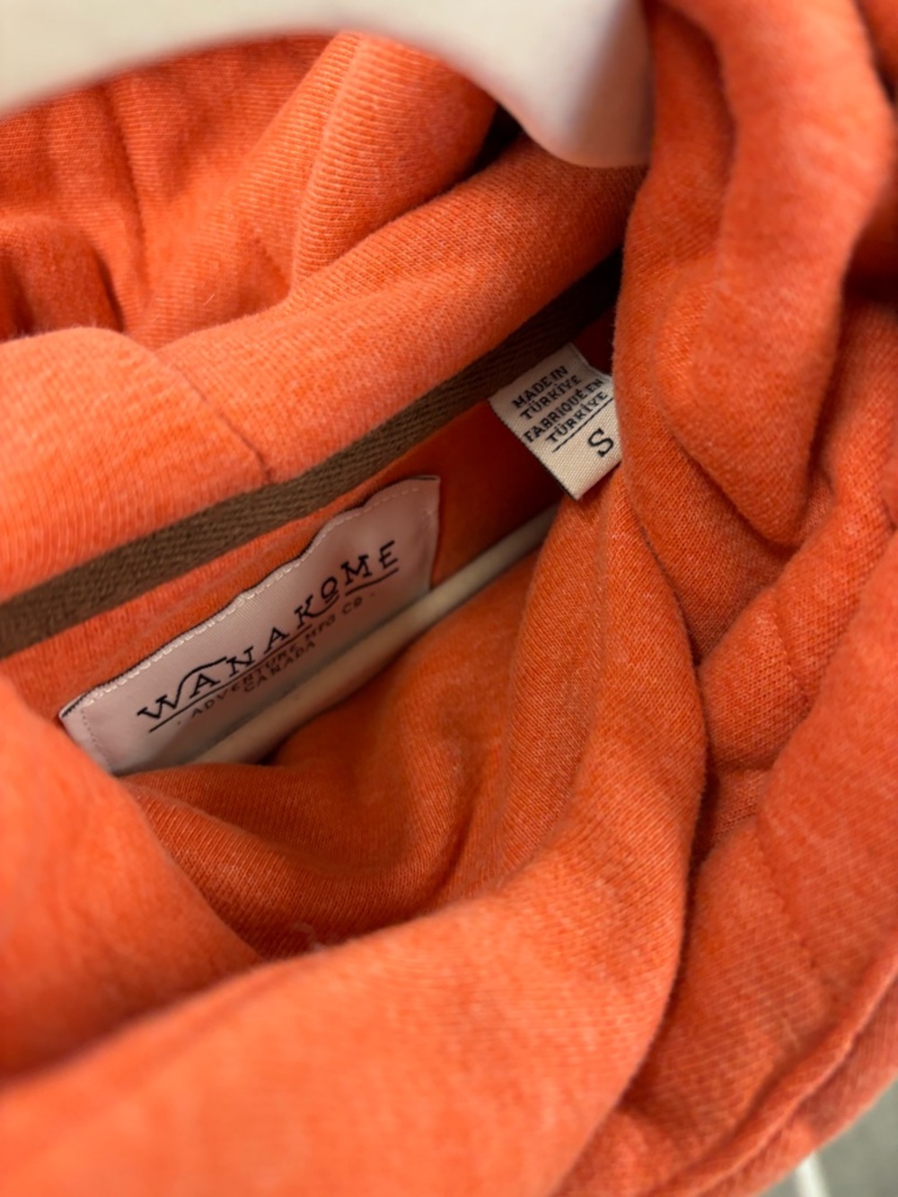 Wanakome Orange Cowl-Neck Pullover with Rope Drawcords - Picture 4 of 4